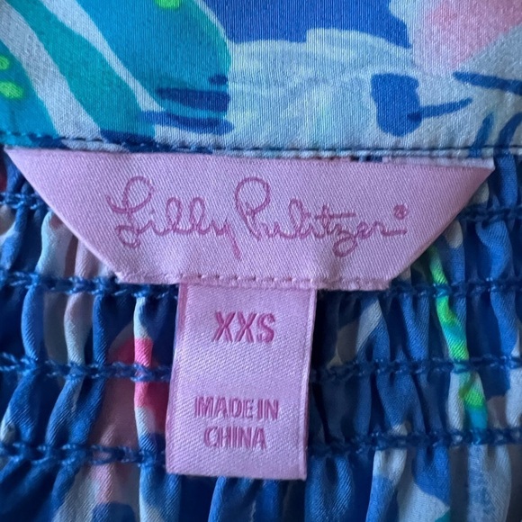 Lily Pulitzer Floral Silky Top Sz XXS - Picture 6 of 8